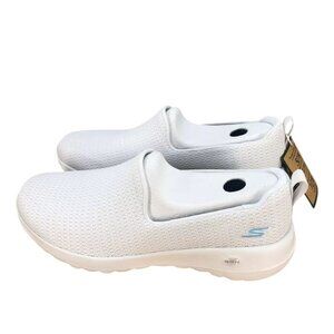 Skechers Go Walk Joy Walking Shoes Womens 9.5 White Slip On Mesh Comfort Cushion